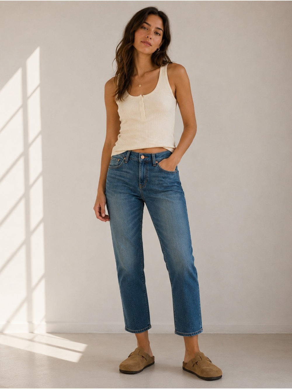 Anthropologie Pilcro & The Letterpress Straight Slim Jeans 31 Dark Wash Ankle